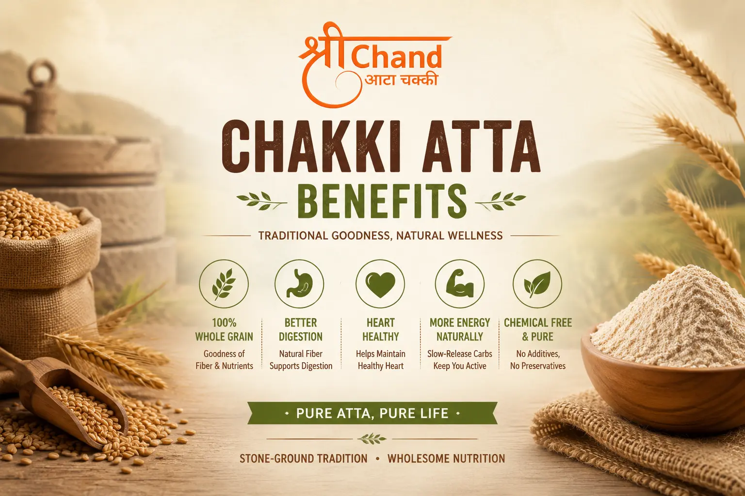 Chakki Atta Benefits: Why Stone Ground Flour Is Better