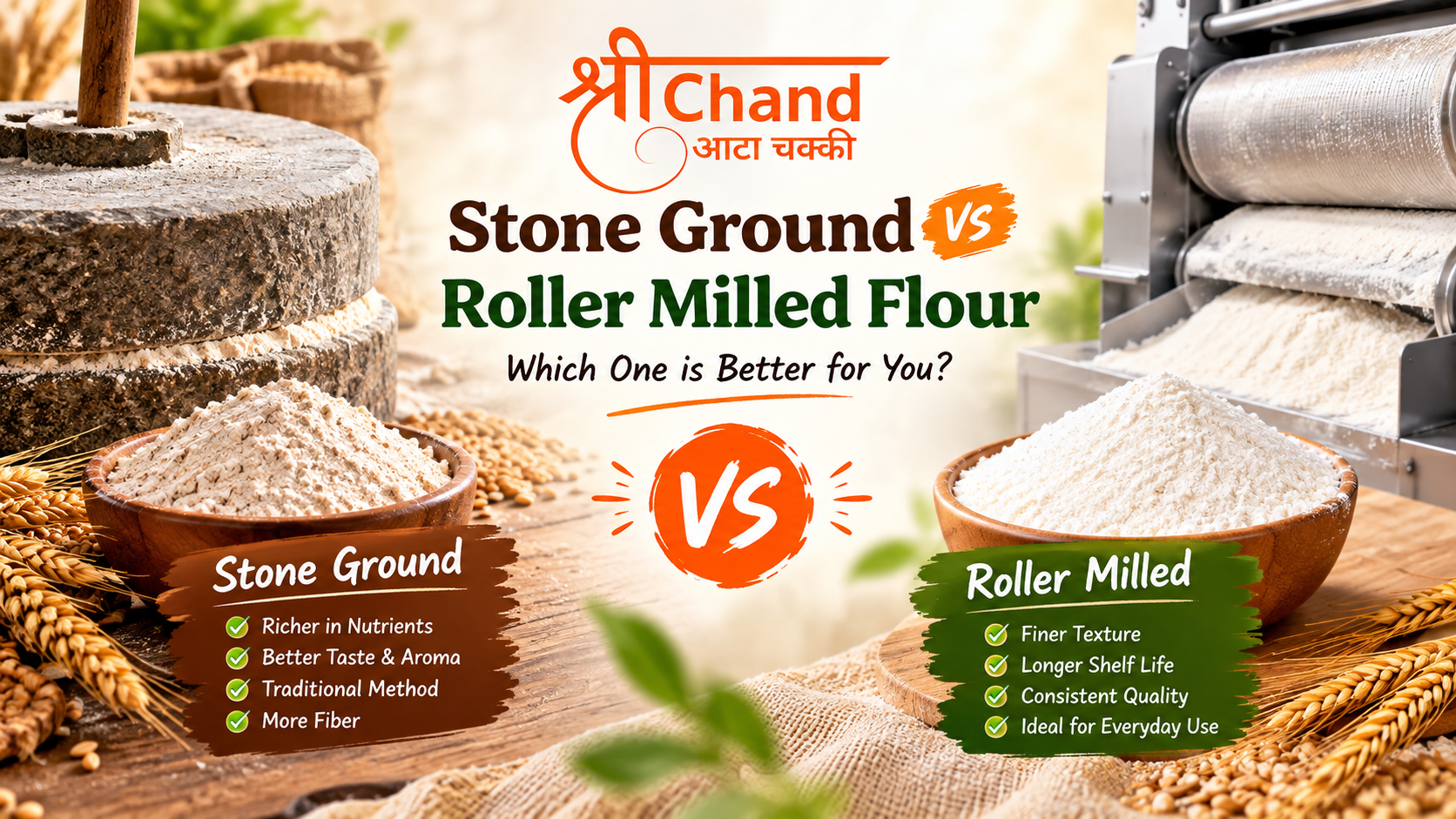 Stone Ground vs Roller Milled Flour: Key Differences